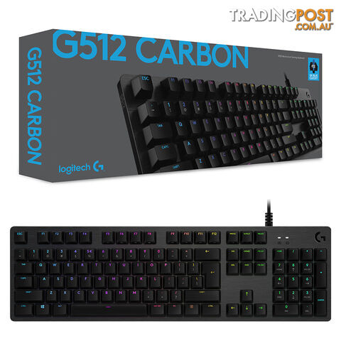 Logitech G512 Carbon GX Blue RGB Mechanical Gaming Keyboard - Logitech - PC Accessory GTIN/EAN/UPC: 097855141897