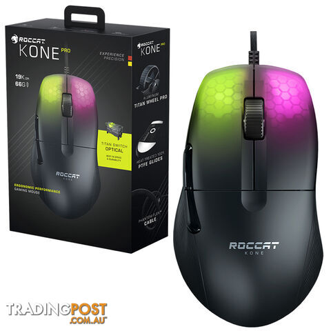 ROCCAT KONE Pro Ergonomic Performance Gaming Mouse (Black) - Roccat - PC...