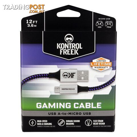 KontrolFreek USB A to Micro USB 12ft Cable for Xbox One and PS4 - KontrolFreek - PC Accessory GTIN/EAN/UPC: 850007079352