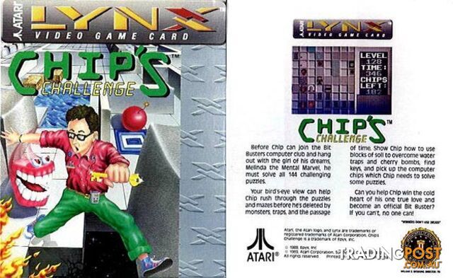 Chip's Challenge (Atari Lynx) - Atari - Retro Lynx Software GTIN/EAN/UPC: 077000020444 - photo 2 of 2