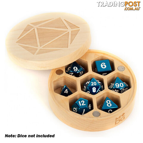 Metallic Dice Games Premium Wood Round Dice Case (Maple) - Metallic Dice Games LLC - Tabletop Accessory GTIN/EAN/UPC: 680599383601