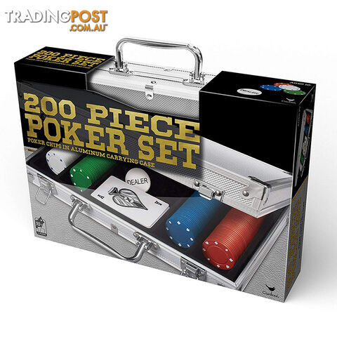 Classic Wooden 200 Piece Poker Set - Cardinal Games - Tabletop Board Game GTIN/EAN/UPC: 047754138900