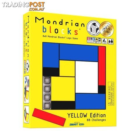 Mondrian Blocks Puzzle Game Yellow Edition - Smart Egg - Tabletop Puzzle Game