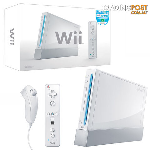 Nintendo Wii White Console + Wii Sports (With Gamecube Ports) (Boxed) [Pre-Owned] - Nintendo - P/O Wii Console