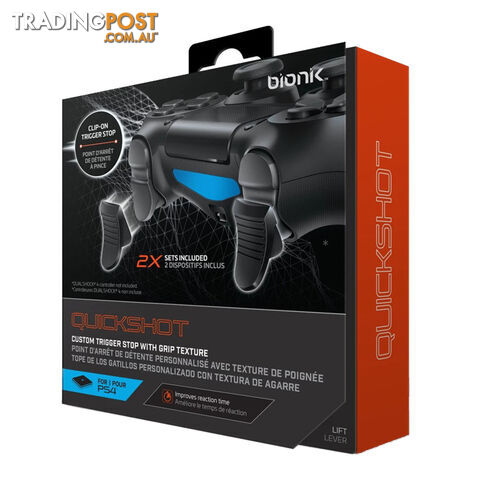 Bionik Quickshot Trigger Stops for PS4 - Bionik - PS4 Accessory GTIN/EAN/UPC: 845620090242