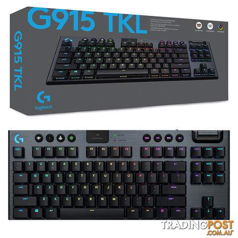 Logitech G915 TKL Lightspeed Wireless GL Tactile RGB Mechanical Gaming Keyboard - Logitech - PC Accessory GTIN/EAN/UPC: 097855155757