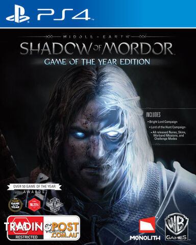 Middle-Earth: Shadow of Mordor Game of the Year Edition [Pre-Owned] (PS4) - Warner Bros. Interactive Entertainment - P/O PS4 Software GTIN/EAN/UPC: 9325336201237