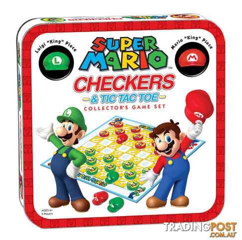 Super Mario Checkers & Tic Tac Toe Collector's Game Set - The Op Games | usaopoly - Tabletop Board Game GTIN/EAN/UPC: 700304044105