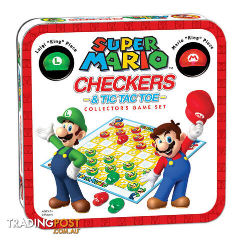 Super Mario Checkers & Tic Tac Toe Collector's Game Set - The Op Games | usaopoly - Tabletop Board Game GTIN/EAN/UPC: 700304044105