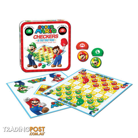 Super Mario Checkers & Tic Tac Toe Collector's Game Set - The Op Games | usaopoly - Tabletop Board Game GTIN/EAN/UPC: 700304044105 - photo 2 of 2