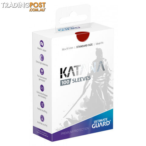 Ultimate Guard Katana 100 Sleeves (Red) - Ultimate Guard - Tabletop Trading Cards Accessory GTIN/EAN/UPC: 4260250073780