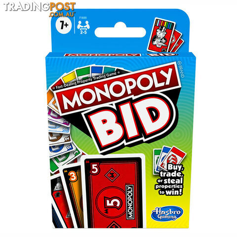Monopoly BID Card Game - Hasbro - Tabletop Card Game GTIN/EAN/UPC: 630509985890