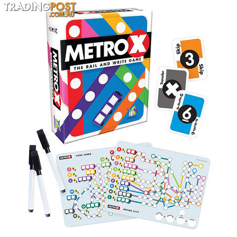 Metro X: The Rail & Write Board Game - Gamewright - Tabletop Card Game GTIN/EAN/UPC: 759751001179