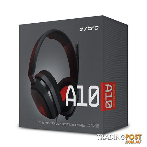 ASTRO A10 Gen 1 Wired Gaming Headset (Grey/Red) for PC / PS4 / Xbox One / Mac & Mobile - ASTRO - Headset GTIN/EAN/UPC: 097855135728 - photo 5 of 5