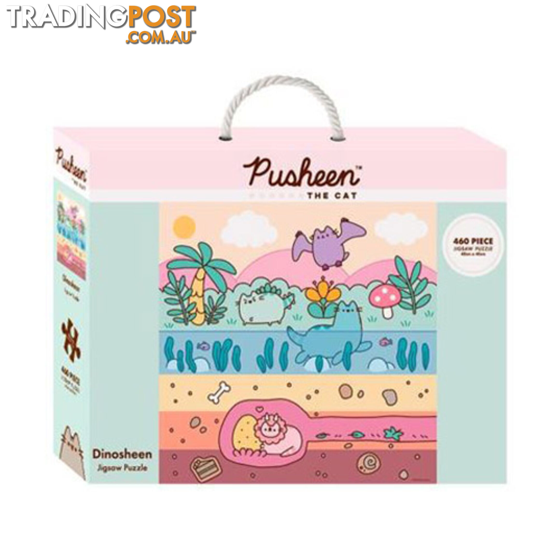 Pusheen the Cat Dinosheen 460 Piece Jigsaw Puzzle - Impact Merchandising - Tabletop Jigsaw Puzzle GTIN/EAN/UPC: 9316414156433