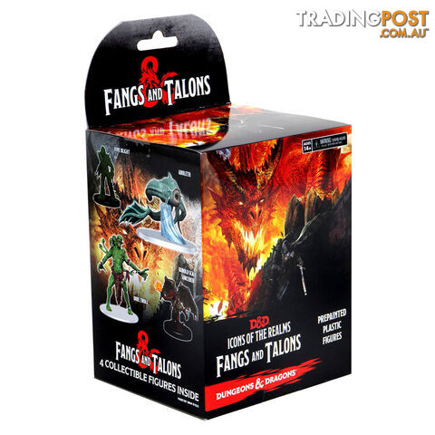 Dungeons & Dragons Icons of the Realms Fangs and Talons Pre-Painted Plastic Figures Booster - WizKids - Tabletop Role Playing Game GTIN/EAN/UPC: 634482960011