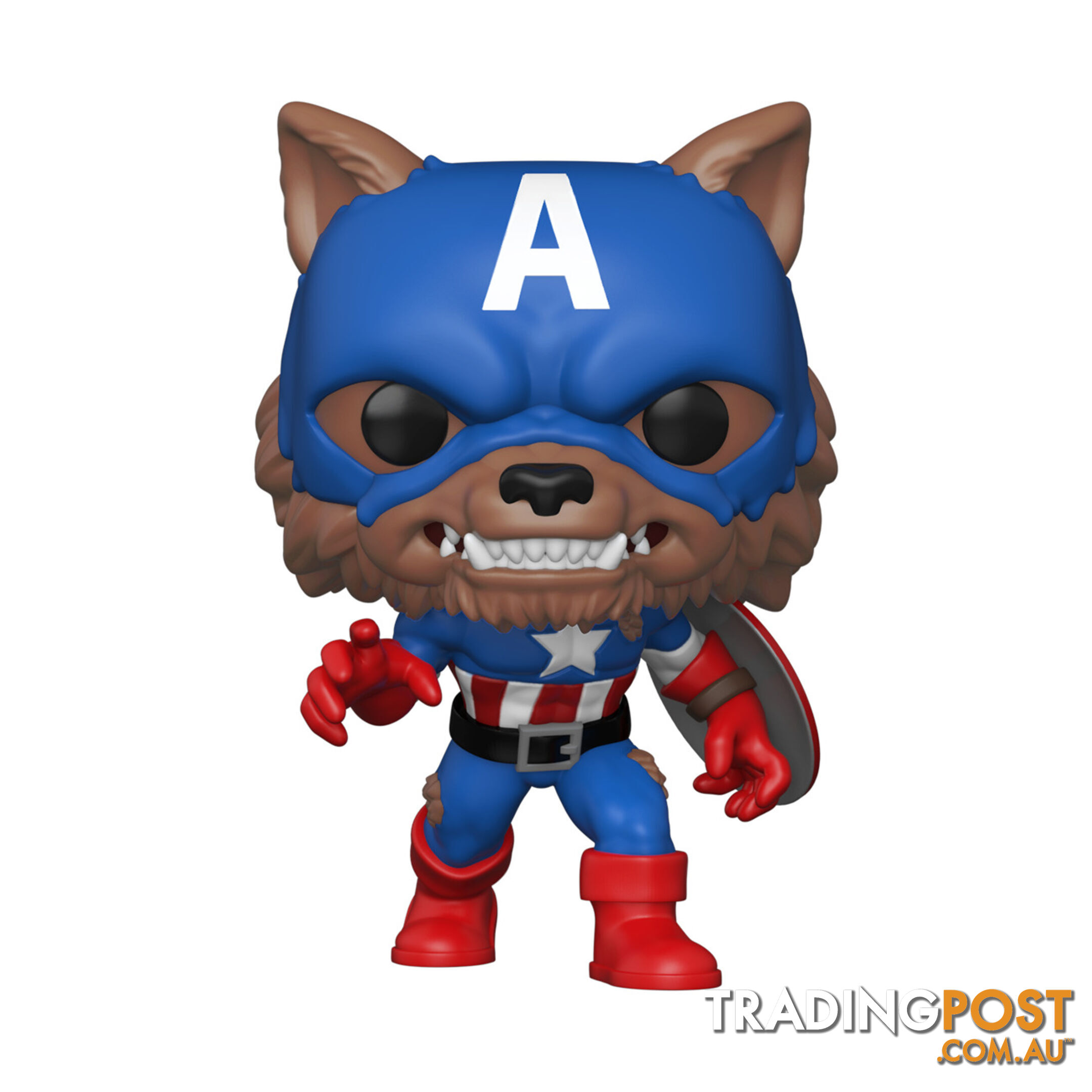 Captain America Capwolf Year of the Shield San Diego 2021 Convention Exclusive Funko POP! Vinyl - Funko - Merch Pop Vinyls GTIN/EAN/UPC: 889698555067