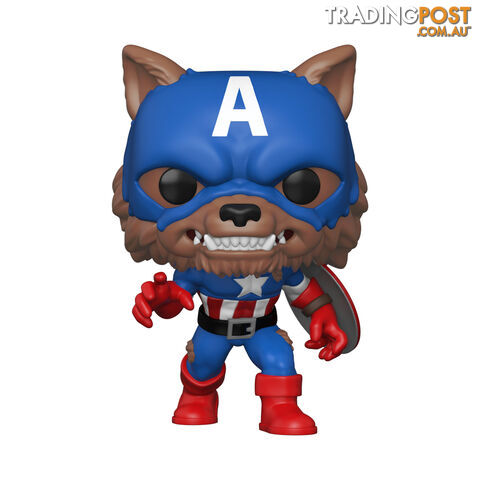 Captain America Capwolf Year of the Shield San Diego 2021 Convention Exclusive Funko POP! Vinyl - Funko - Merch Pop Vinyls GTIN/EAN/UPC: 889698555067