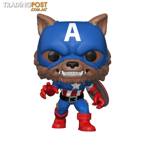 Captain America Capwolf Year of the Shield San Diego 2021 Convention Exclusive Funko POP! Vinyl - Funko - Merch Pop Vinyls GTIN/EAN/UPC: 889698555067