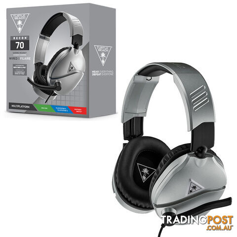 Turtle Beach Recon 70 Silver Wired Gaming Headset - Turtle Beach - Headset GTIN/EAN/UPC: 731855026555