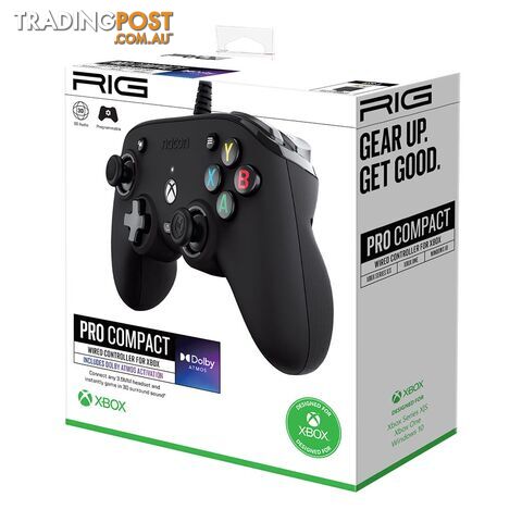 Nacon RIG Pro Compact Wired Controller for Xbox Series X|S, Xbox One & PC (Black) - Nacon - Xbox Series X Accessory GTIN/EAN/UPC: 850018522625