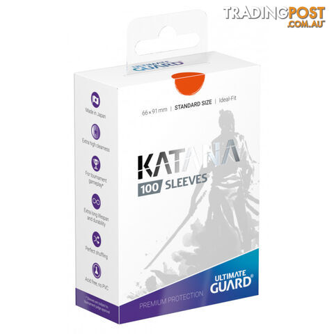 Ultimate Guard Katana 100 Sleeves (Orange) - Ultimate Guard - Tabletop Trading Cards Accessory GTIN/EAN/UPC: 4056133011679