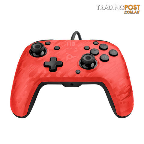 PDP Faceoff Wired Deluxe Controller (Red Camo) for Nintendo Switch - PDP - Switch Accessory GTIN/EAN/UPC: 708056065706 - photo 2 of 8