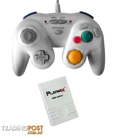 Playmax Classic Controller with 16MB Memory Card for Wii & Gamecube - Playmax - Wii Accessory GTIN/EAN/UPC: 9312590130892