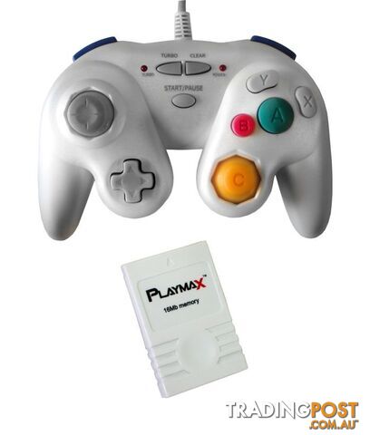 Playmax Classic Controller with 16MB Memory Card for Wii & Gamecube - Playmax -...