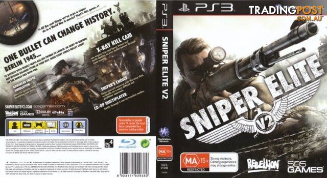 Sniper Elite V2 [Pre-Owned] (PS3) - 505 Games - Retro P/O PS3 Software GTIN/EAN/UPC: 9345241001098 - photo 2 of 7