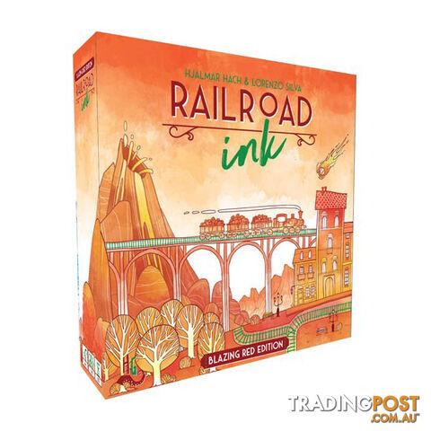 Railroad Ink Blazing Red Edition Board Game - CoolMiniOrNot - Tabletop Board...