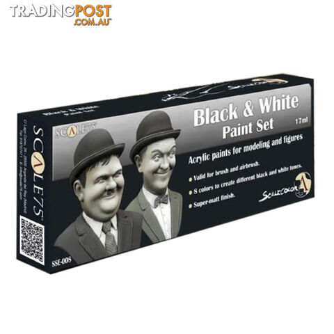 Scale 75 Scalecolor Black and White Paint Set - Scale75 - Tabletop Miniatures GTIN/EAN/UPC: 8412548252896