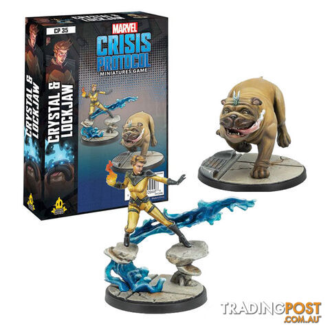 Marvel Crisis Protocol Crystal  & Lockjaw Character Pack Miniatures Board Game - Atomic Mass Games - Tabletop Miniatures GTIN/EAN/UPC: 841333109448