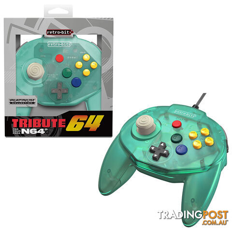 Retro-Bit Tribute 64 Wired N64 Controller for Nintendo 64 (Sea Salt Ice Cream) -...