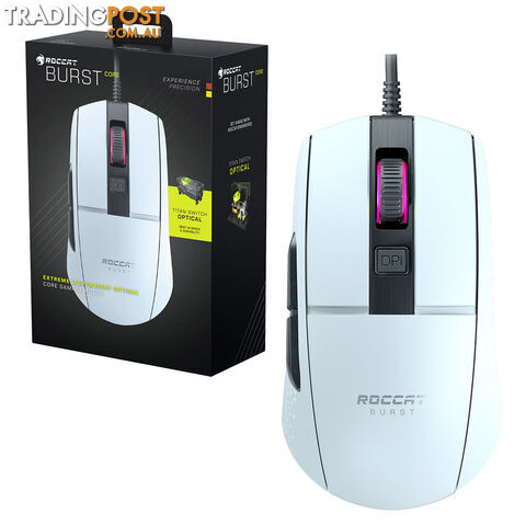 Roccat Burst Core Extreme Lightweight Optical Core Gaming Mouse (White) - Roccat - PC Accessory GTIN/EAN/UPC: 731855507511