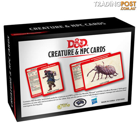 Dungeons & Dragons Creature & NPC Cards - Gale Force Nine - Tabletop Role Playing Game GTIN/EAN/UPC: 9780786966943 - photo 2 of 2