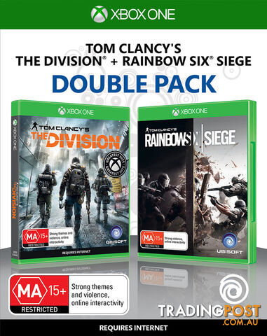Tom Clancy's The Division + Rainbow Six Siege Double Pack [Pre-Owned] (Xbox One) - Ubisoft - P/O Xbox One Software GTIN/EAN/UPC: 3307216028437