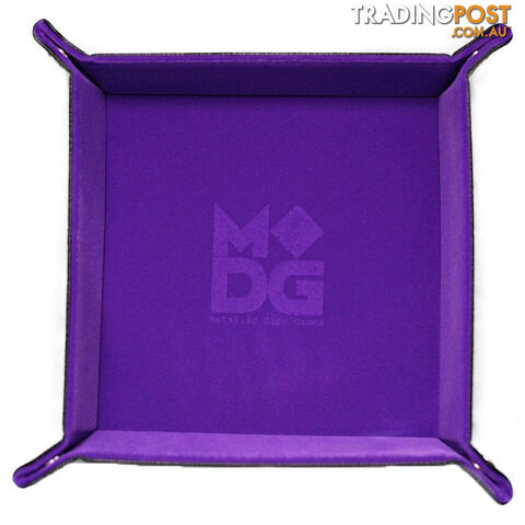 MDG Velvet Folding Dice Tray 10" x 10" (Purple) - Metallic Dice Games LLC - Tabletop Accessory GTIN/EAN/UPC: 852678889209