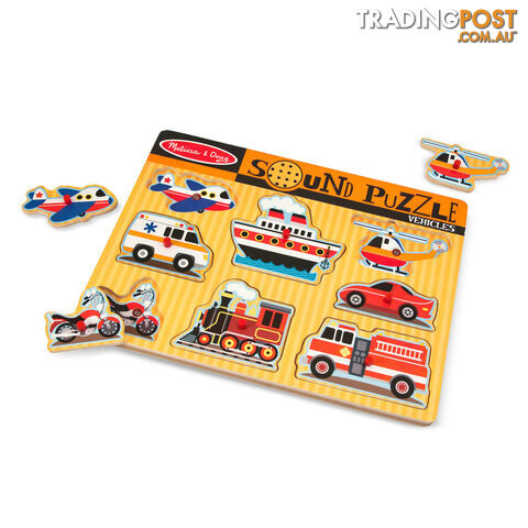 Melissa & Doug Vehicles 8 Piece Sound Jigsaw Puzzle - Melissa & Doug - Toys Games & Puzzles GTIN/EAN/UPC: 000772007252 - photo 2 of 2