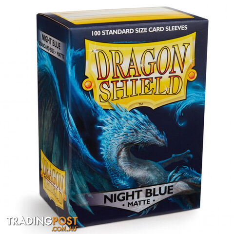 Dragon Shield Botan Matte Night Blue Sleeves 100 Pack - Arcane Tinmen Aps - Tabletop Trading Cards Accessory GTIN/EAN/UPC: 5706569110420