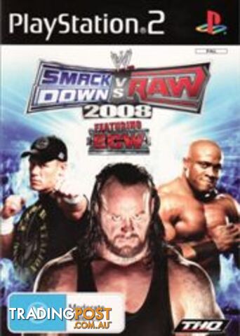 WWE Smackdown vs Raw 2008 [Pre-Owned] (PS2) - THQ - Retro PS2 Software...