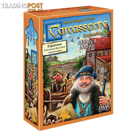 Carcassonne: Abbey & Mayor Expansion 5 Board Game - Z-Man Games - Tabletop Board Game GTIN/EAN/UPC: 681706781051