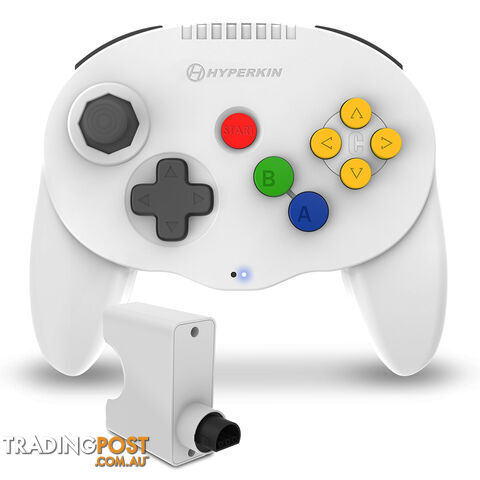 Hyperkin Admiral Premium Wireless Controller for N64 (White) - Hyperkin - Retro N64 Accessory GTIN/EAN/UPC: 810007710655 - photo 2 of 3