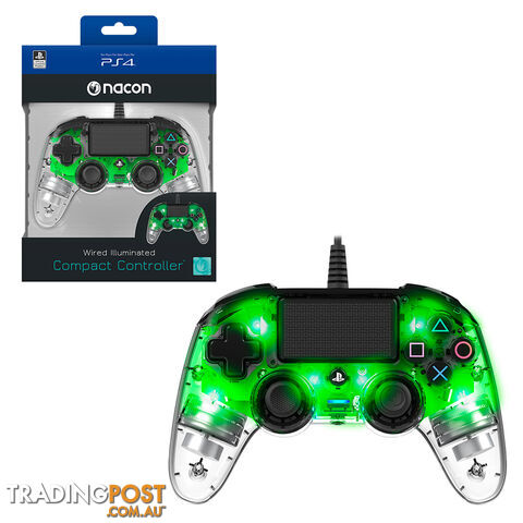 Nacon Green Wired Illuminated Compact Controller for PlayStation 4 - Nacon - PS4 Accessory GTIN/EAN/UPC: 3499550360868