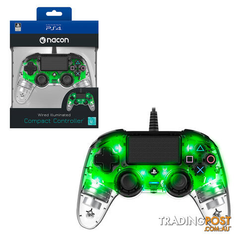 Nacon Green Wired Illuminated Compact Controller for PlayStation 4 - Nacon - PS4 Accessory GTIN/EAN/UPC: 3499550360868