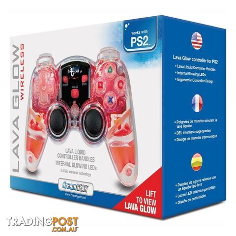 DreamGEAR Lava Glow Red Wireless Controller for PS2 - dreamGEAR - Retro PS2...