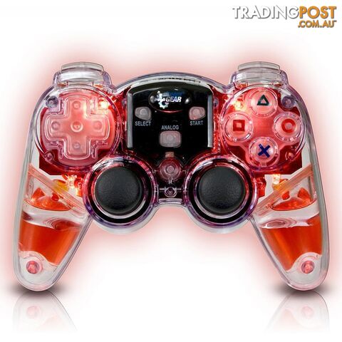 DreamGEAR Lava Glow Red Wireless Controller for PS2 - dreamGEAR - Retro PS2 Accessory GTIN/EAN/UPC: 837742005259 - photo 2 of 2