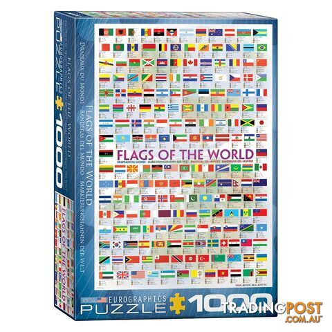 Eurographics Flags of the World 1000 Piece Jigsaw Puzzle - Eurographics Puzzles - Tabletop Jigsaw Puzzle GTIN/EAN/UPC: 628136601283