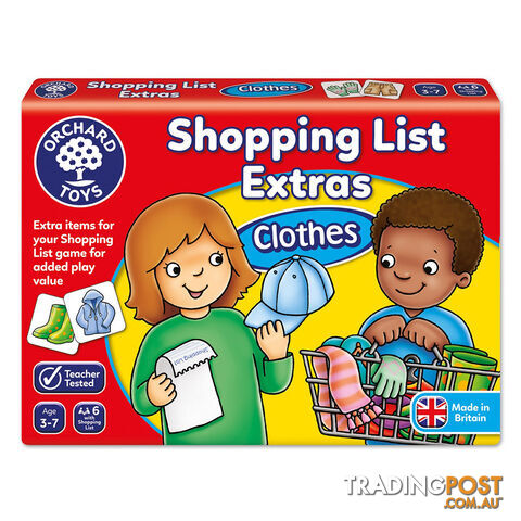 Shopping List Extras Clothes Card Game - Orchard Toys - Toys Games & Puzzles GTIN/EAN/UPC: 5011863101167