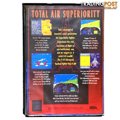 F-22 Interceptor (Boxed) [Pre-Owned]  (Mega Drive) - SEGA - Retro Mega Drive Software - photo 3 of 3